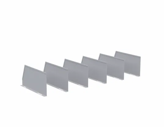 40030 – HOLMAN Van Storage System Shelf Bin Divider, Set of 6 Steel Grey